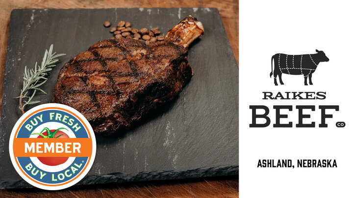 Raikes Beef Co spotlight image showing a ribeye steak